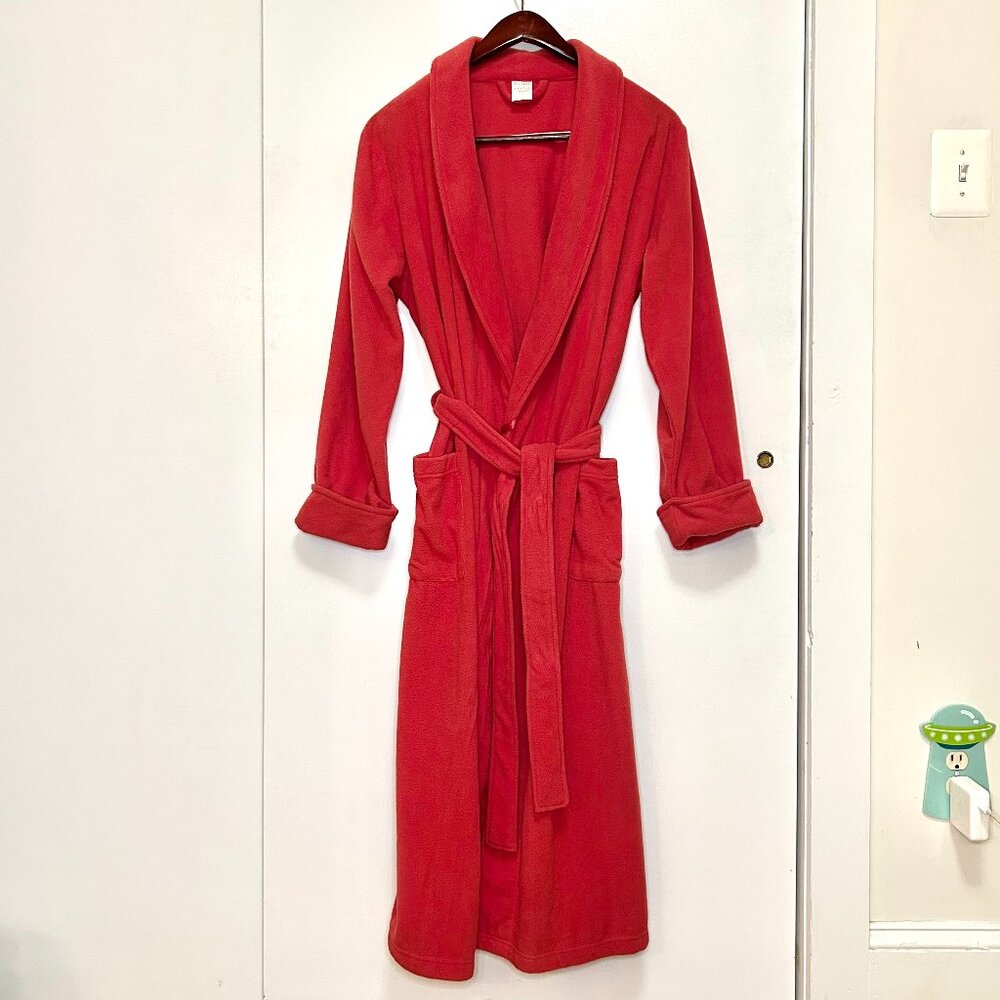 Gilligan&O'Malley Sleepwear L/XL Peach Super Soft Full Length Bathrobe with ties